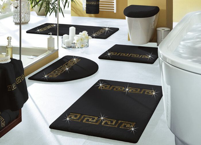 Luxe badkamerset van de firma Rhomtuft ZWART-GOUD