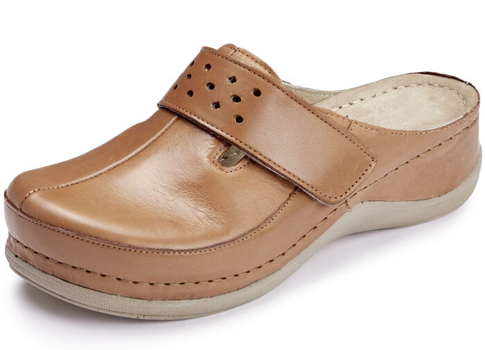 ELENA EDEN klomp met klittenbandsluiting COGNAC