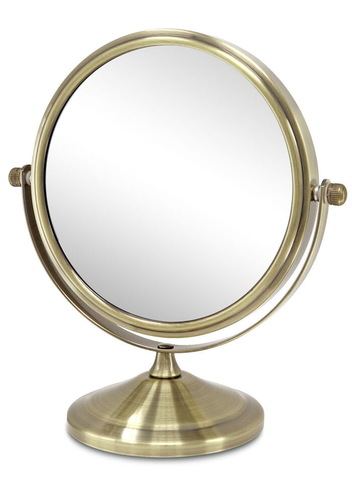 Cosmetische spiegel met stevige metalen behuizing GOLD