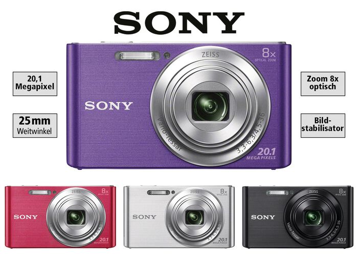 Sony DSC-W830 digitale camera ZWART