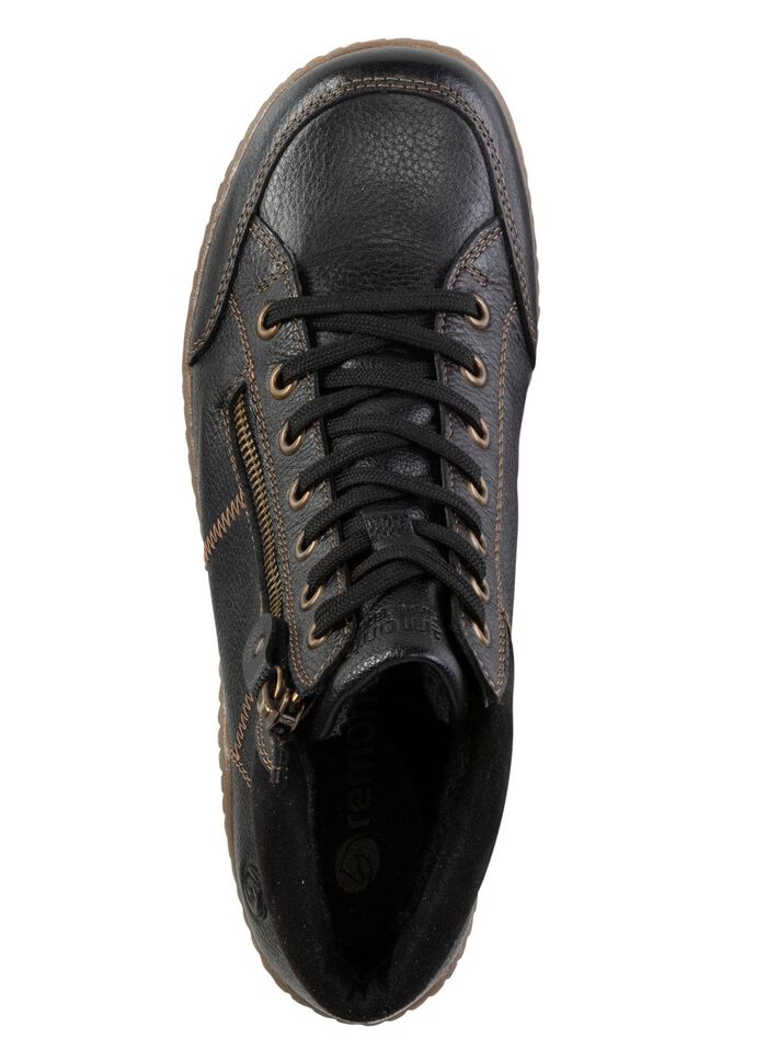 Remonte bootie met gevoerde schachtrand ZWART