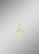 Filigraan kruishanger in tweekleurig