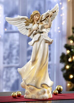Verlichte engel van porselein 