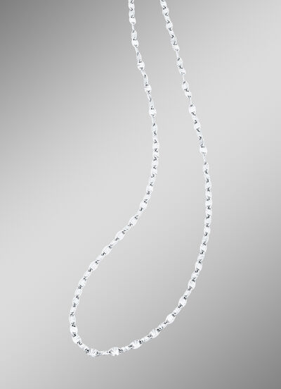 Sobere halsketting in witgoud  Sobere halsketting in witgoud
