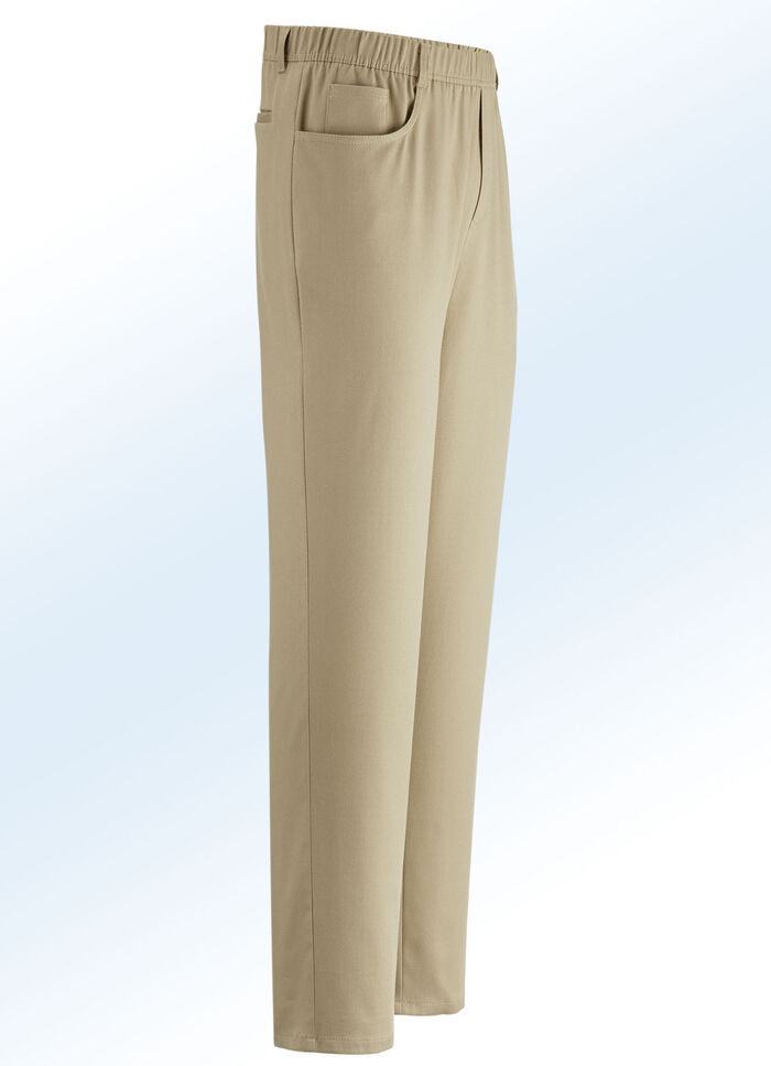 Slip-on broek ‘Klaus Models’ in 4 kleuren KAMEEL