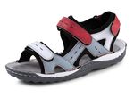 ELENA EDEN, sportieve dames trekkingsandalen, breedte G, met klittenbandsluiting BLEU-WEISS-ROT