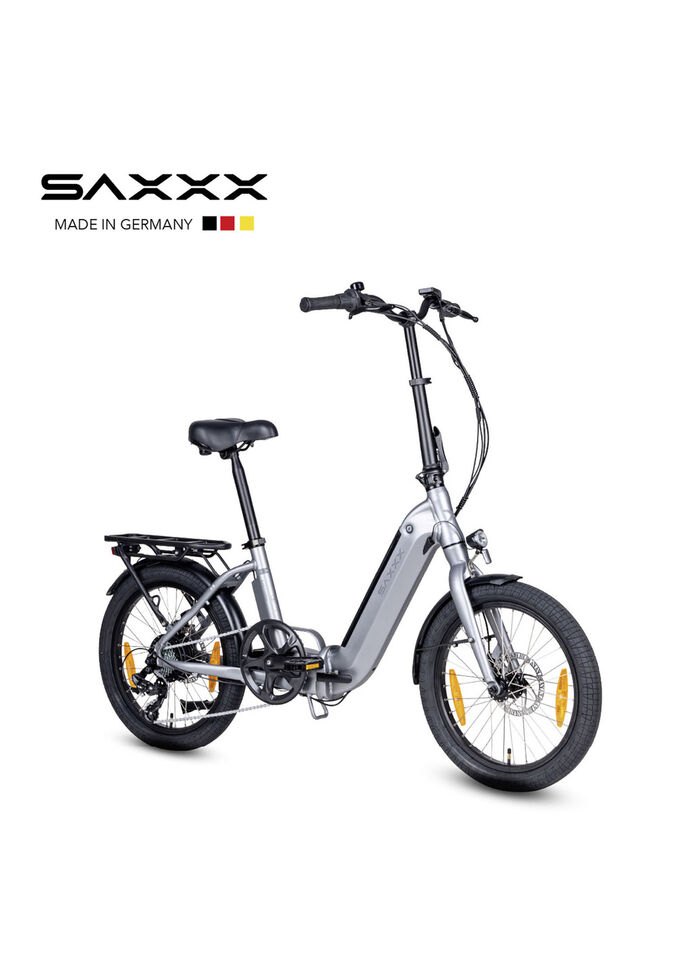 Foldi Comfort opvouwbare e-bike van SAXXX GRIJS-ZILVER-MAT