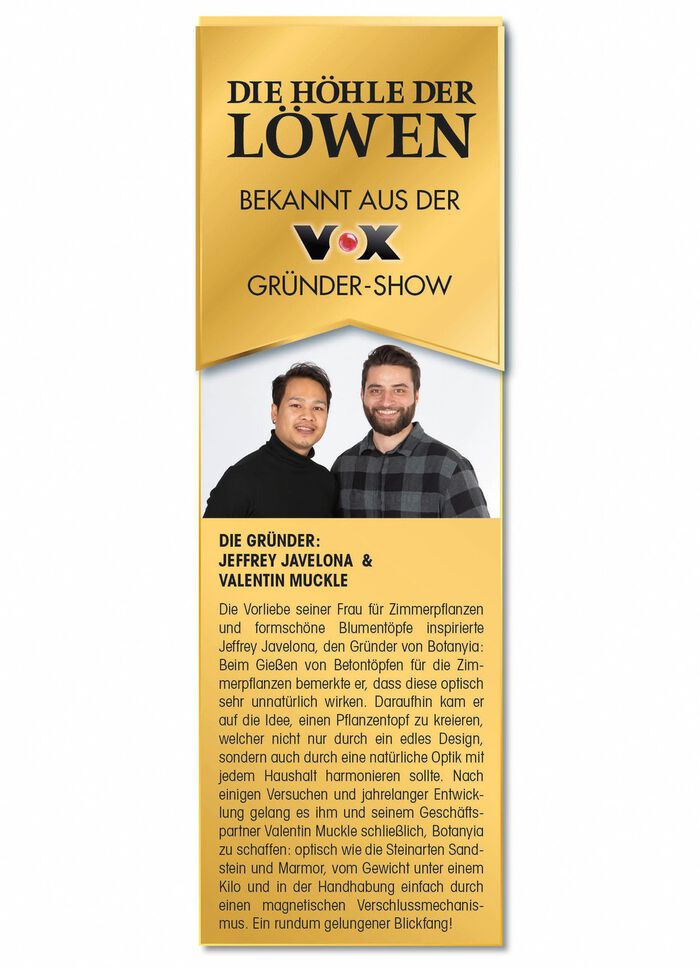 Plantenpot van Botanyia in een elegante natuursteenlook MARMERGRIJS