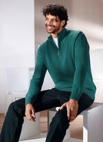 Effen opstaande kraag trui in 3 kleuren 