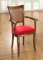 Elegant eetkamermeubel met houtsnijwerk op de poten NOTENBOOM-ROOD