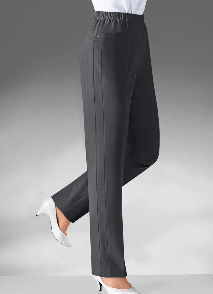 Broek met geavanceerde zijnaad in 8 kleuren ZWART