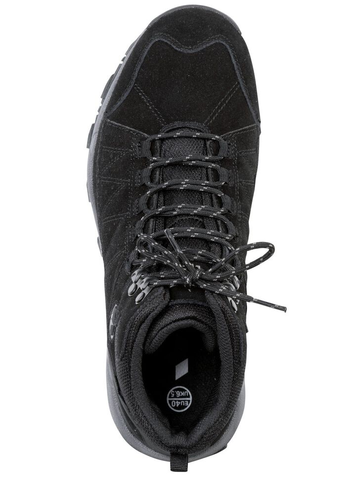 Enkellaarsjes met rubberen inzetstukken ZWART