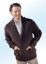 Jas met bijzondere look in 2 kleuren BRUIN MEL.