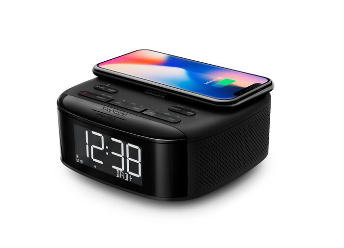 Bluetooth wekkerradio met Qi-oplader 