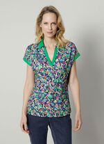 Poloshirt met verlaagde mouwen 