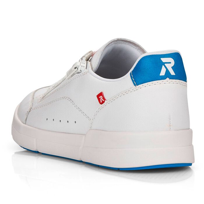 Rieker vetersneakers gemaakt van nappaleer WIT
