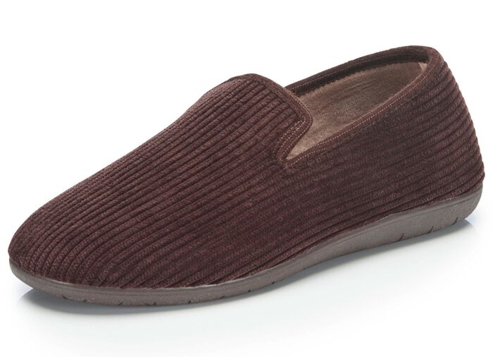 Pantoffels van textiel in corduroy-look BRUIN