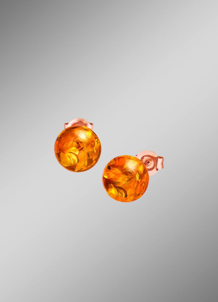 Oorknopjes met echte barnsteen 