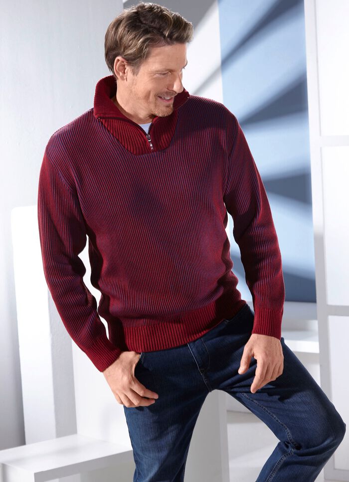 Troyer met korte ritssluiting in 3 kleuren 