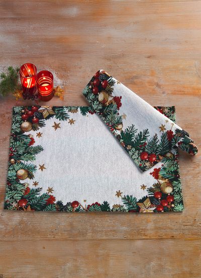 Tafelmat in wandtapijtkwaliteit, 2 stuks 