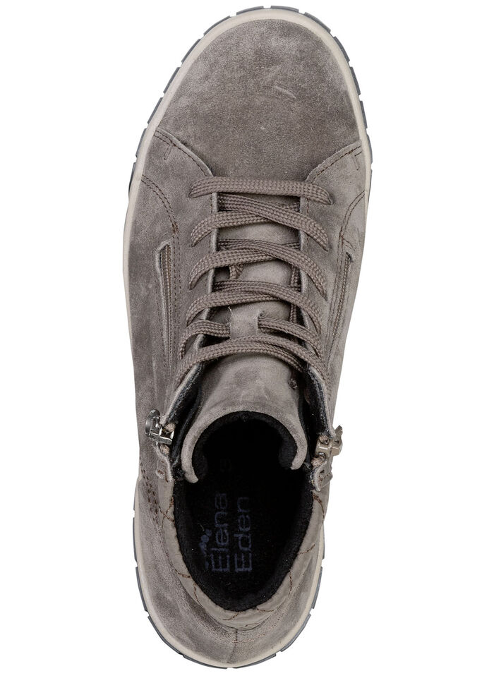 ELENA EDEN veterlaarsje met twee ritssluitingen aan de zijkant TAUPE