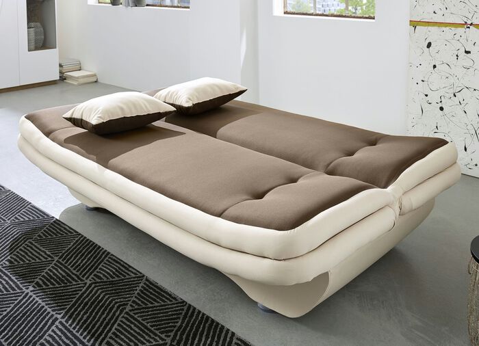 Transformerende bank met kussens CR&Egrave;ME-BRUIN