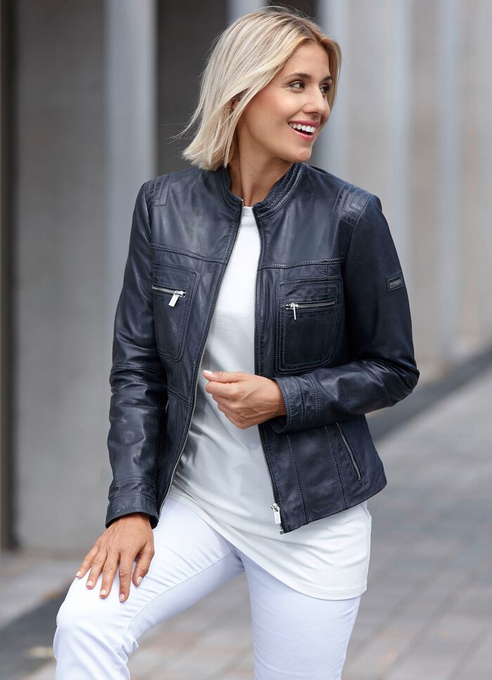 Kort leren jack van &ldquo;Caminari&rdquo; 