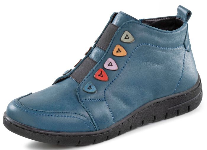 ELENA EDEN, gevoerde dameslaarzen, winterschoenen, breedte H, met uitneembaar voetbed JEANS