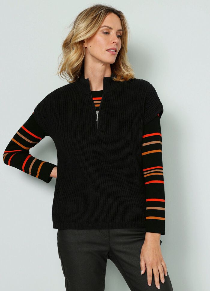 Sweatervest in pareltand 