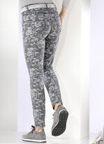 Jeans met camouflagepatroon ANTRACIET GRIJS