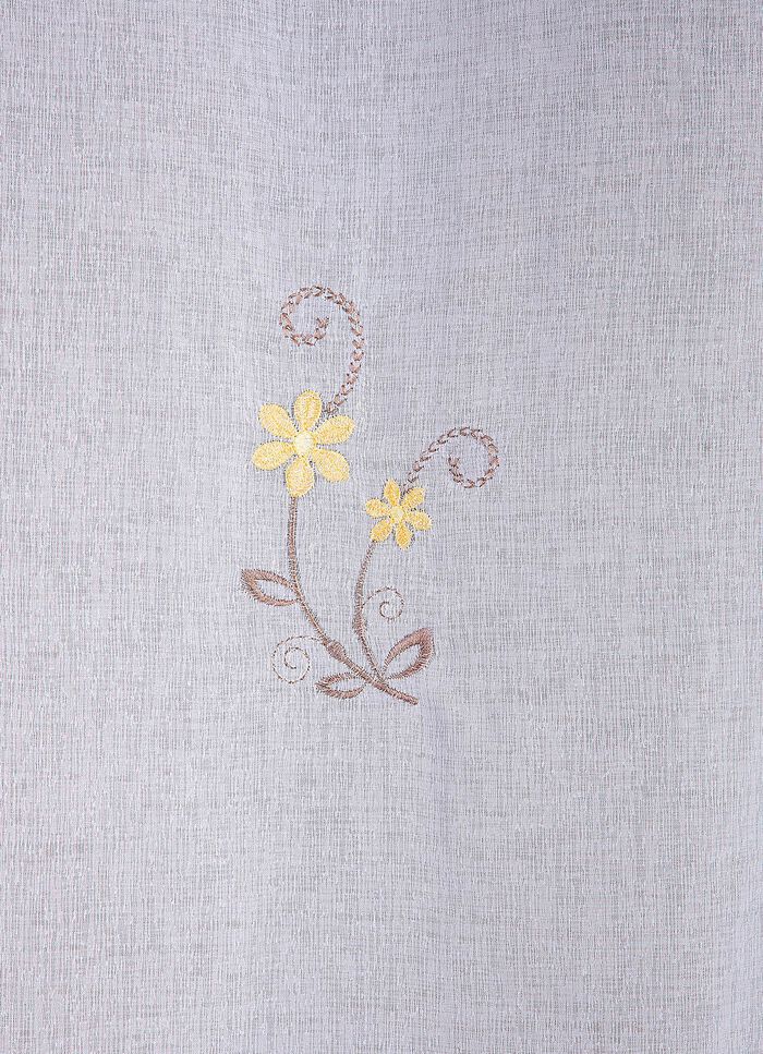 All-over geborduurd gordijn met gekleurde basis TAUPE