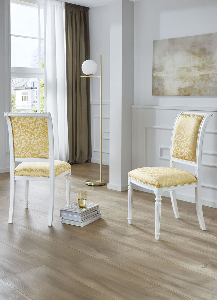 Eetkamerstoelen met massief beukenhouten frame WITGOUD