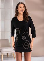 Lang shirt met ronde hals 