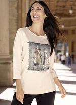 Sweatshirt met bordversiering 