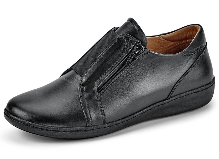 Gemini pantoffels met praktische elastische band ZWART