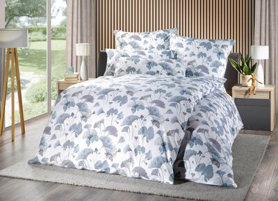 Beddengoedset met ginkgobladmotief 