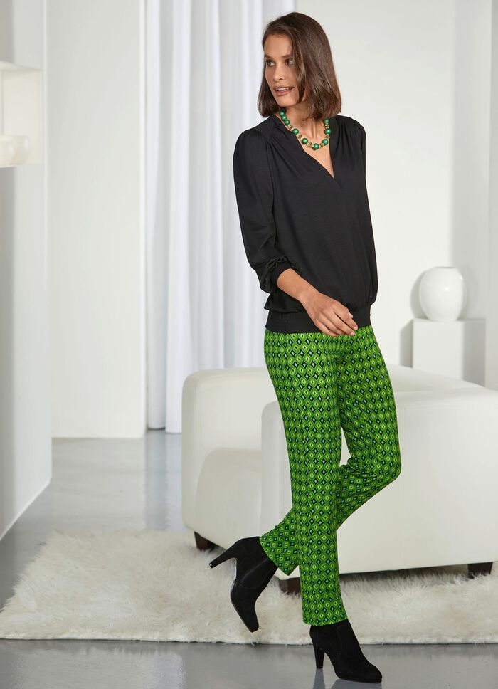 Jerseybroek met expressief design 