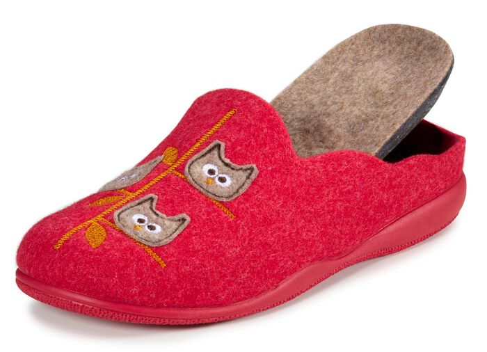 Laurina pantoffels met applicatie en borduursel 