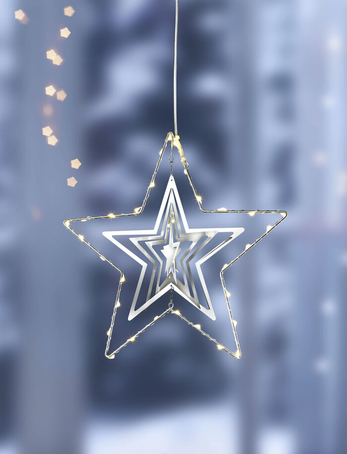 LED-ster in 3D-look van metaal 