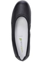 Ranger-ballerina met rondom elastische band ZWART