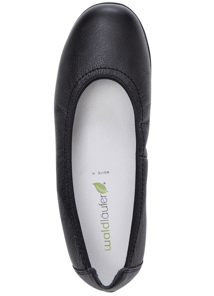 Ranger-ballerina met rondom elastische band ZWART