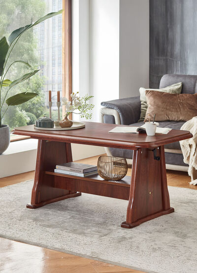 Functionele salontafel met grote opbergplank 