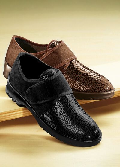 Florett lage damesschoen met klittenband in een extra brede pasvorm 