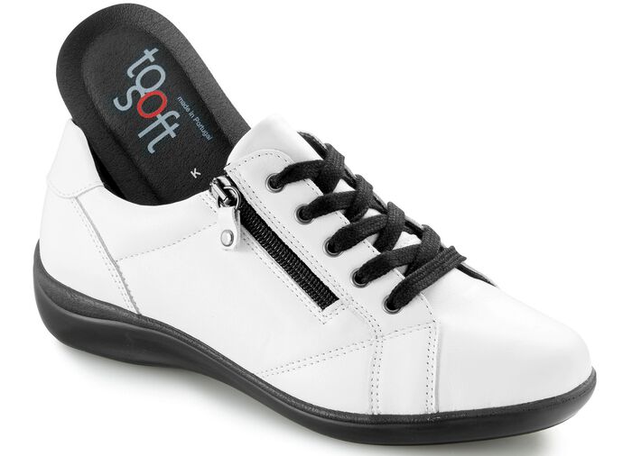 Toosoft sneakers gemaakt van rundnappaleer WIT