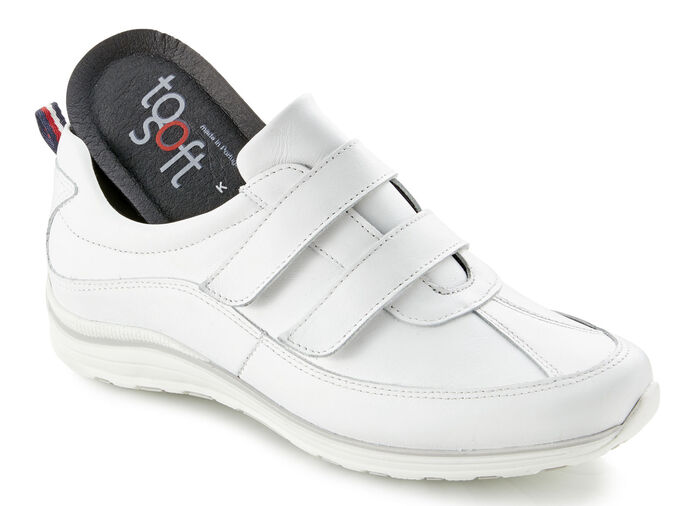 Toosoft pantoffels met verstelbare klittenbandsluiting WIT