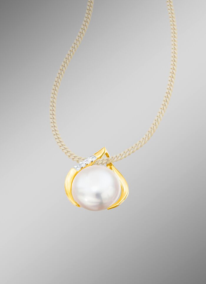 Bouton-kettinghanger met zoetwaterparel 