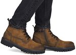 Rieker, gevoerde herenlaarzen, winterschoenen, breedte H, met rits COGNAC