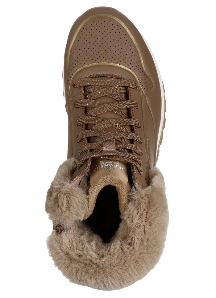 SKECHERS, gevoerde dameslaarzen, winterschoenen, met zachte pluche kraag BRUIN