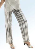 Broek in een modieuze wijdte ECRU-GOUD