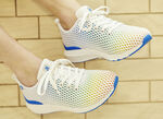 Rieker sneakers met regenboog kleurverloop WIT-MULTICOLOR